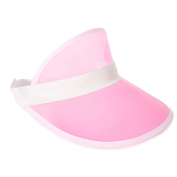 Perspex Visor White Rim (Fluro Pink)