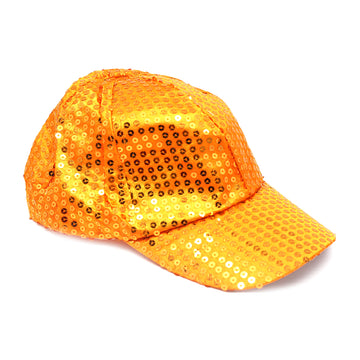 Sequin Baseball Cap (Orange)