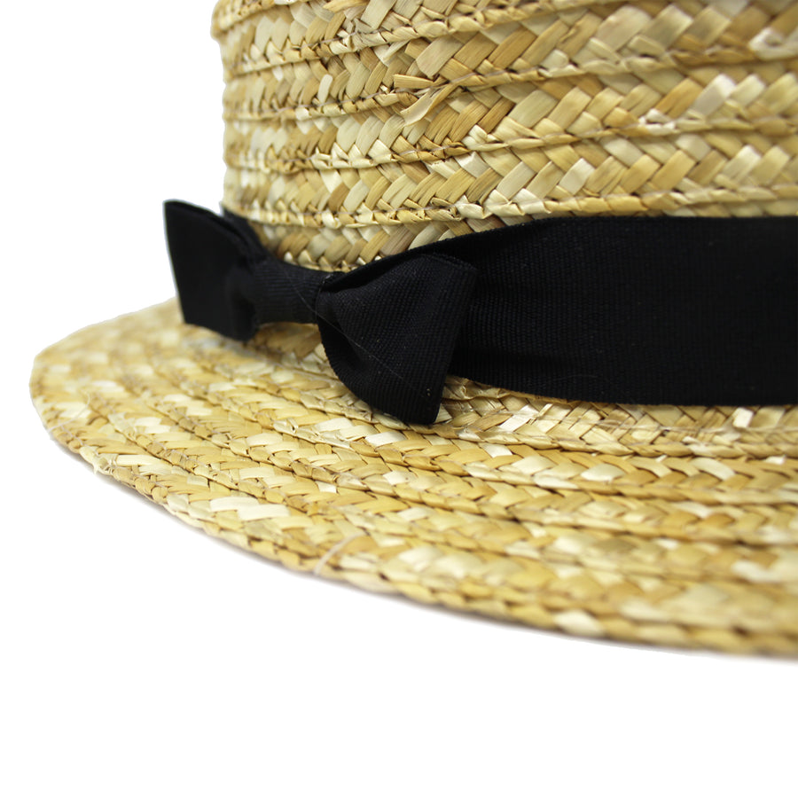 1920s Gatsby Straw Hat  with Ribbon
