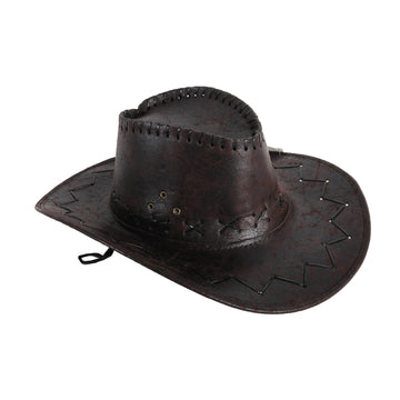 Dark Brown Vinyl Cowboy Hat