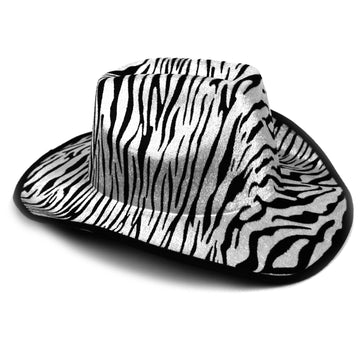 Animal Print Cowboy Hat (Zebra)