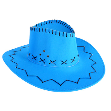 Fluro Blue Cowboy Hat