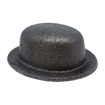 Glitter Bowler Hat (Black)