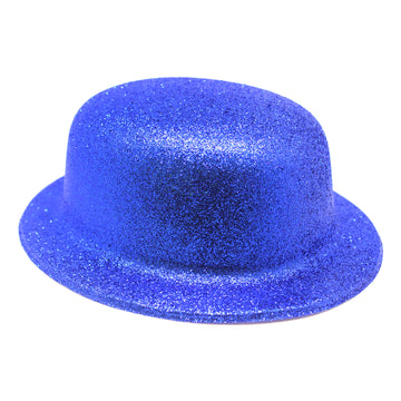 Glitter Bowler Hat (Blue)