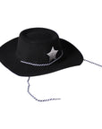 Black Plastic County Sheriff Hat (6pk)