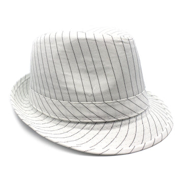 WhitePinstripe Trilby Hat