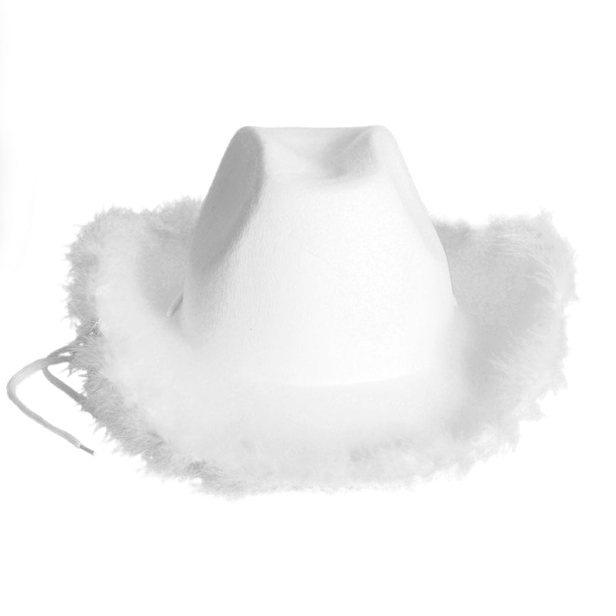 Fluffy Cowboy Hat (White)
