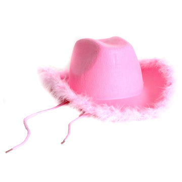 Fluffy Cowboy Hat (Pink)