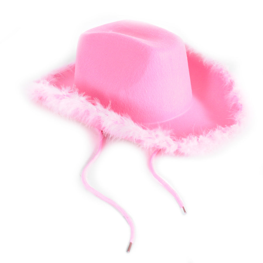 Fluffy Cowboy Hat (Pink)