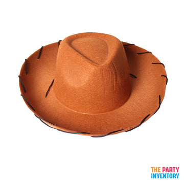 Brown Cowboy Character Hat with String