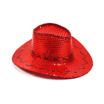 Red Sequin Cowboy Hat