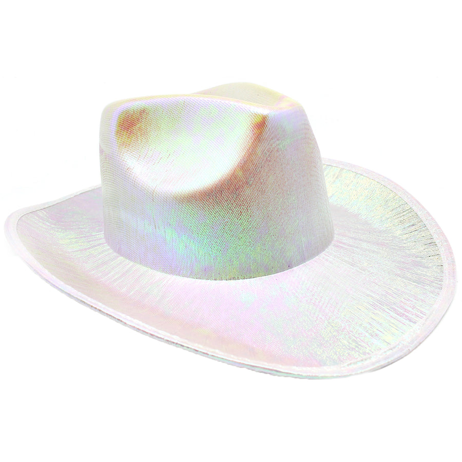 White Metallic Cowboy Hat