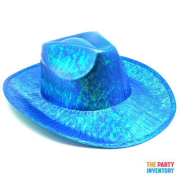 Blue Metallic Cowboy Hat