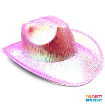 Light Pink Metallic Cowboy Hat