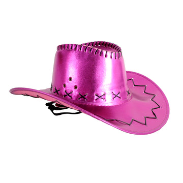 Metallic Cowboy Hat (Pink)