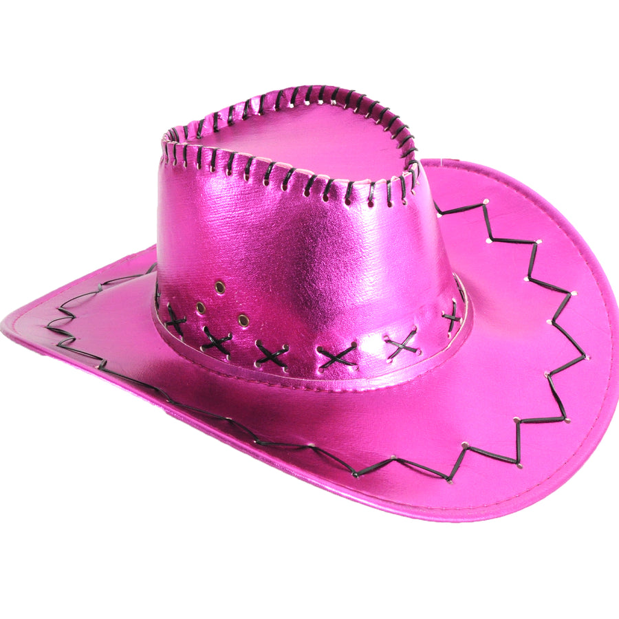 Metallic Cowboy Hat (Pink)