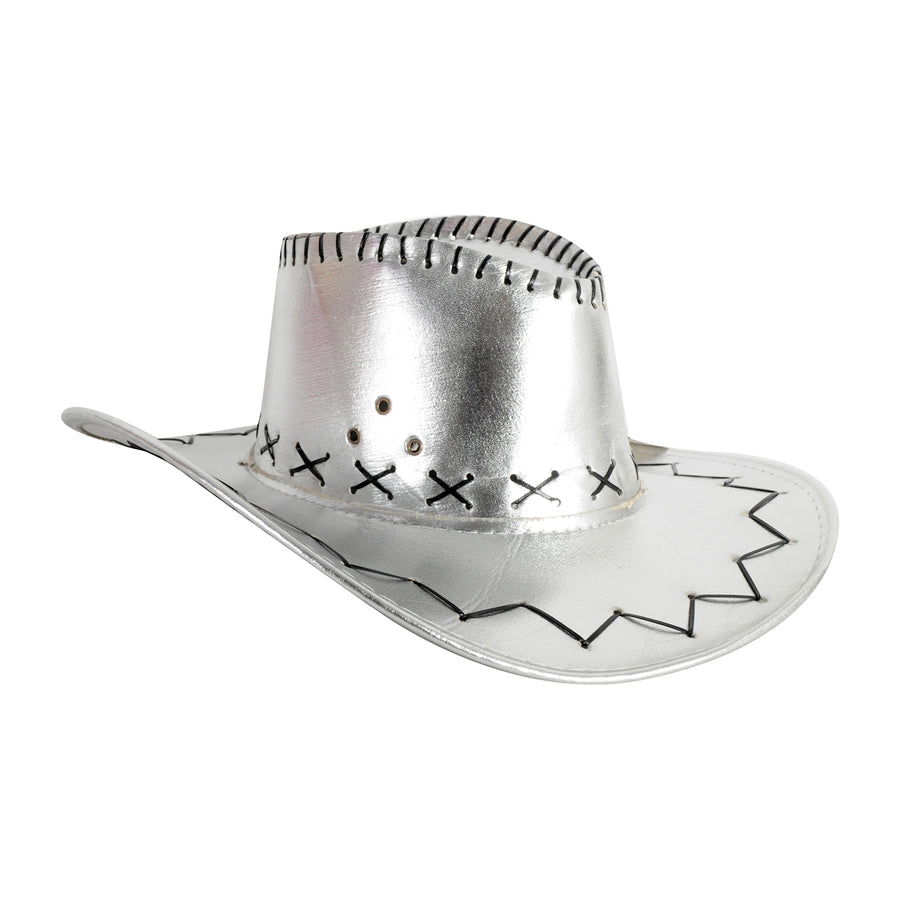 Metallic Cowboy Hat (Silver)