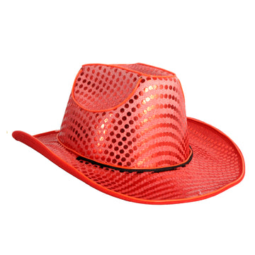 Red Sequin Cowboy Hat (Light Up)