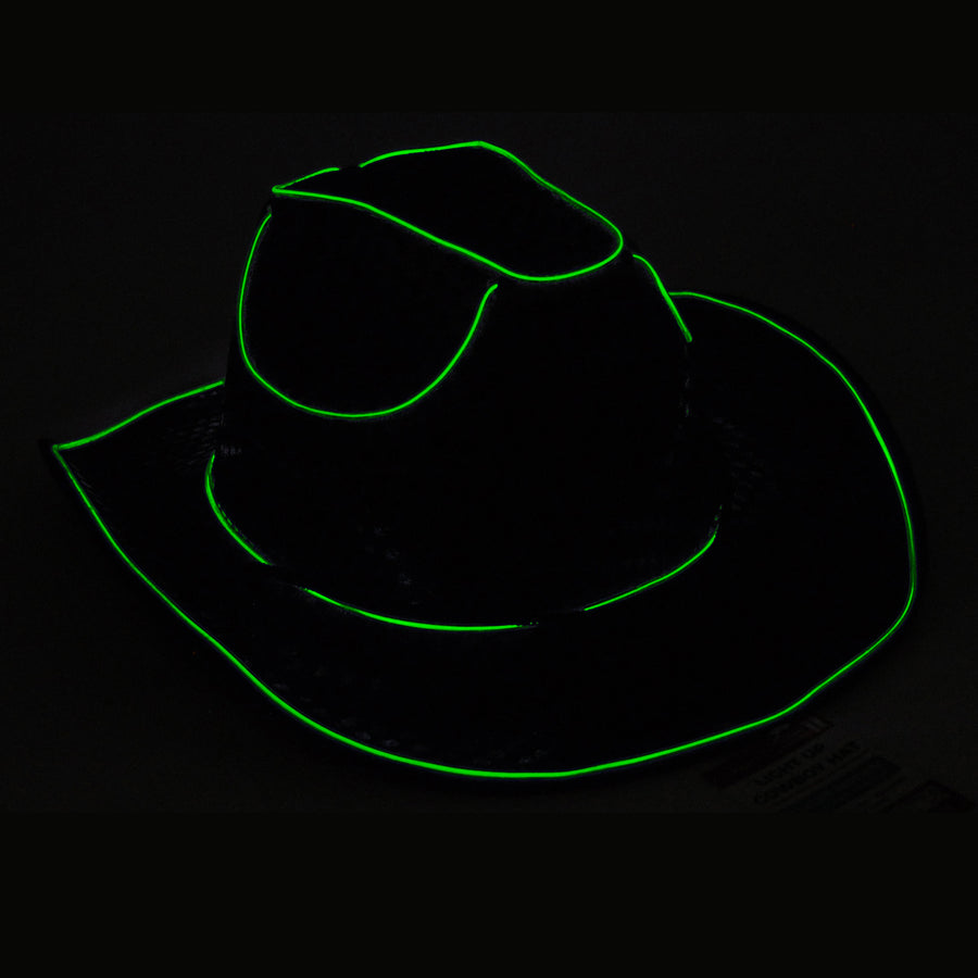 Green Sequin Cowboy Hat (Light Up)