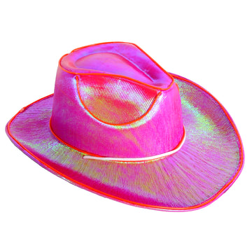 Red Metallic Cowboy Hat (Light Up)