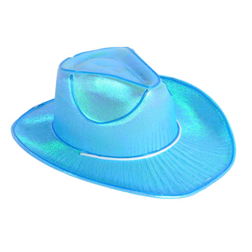 Blue Metallic Cowboy Hat (Light Up)