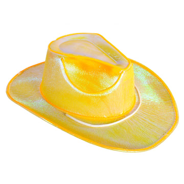 Yellow Metallic Cowboy Hat (Light Up)