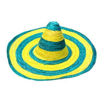 Large Mexican Straw Hat (Aussie Green and Gold)