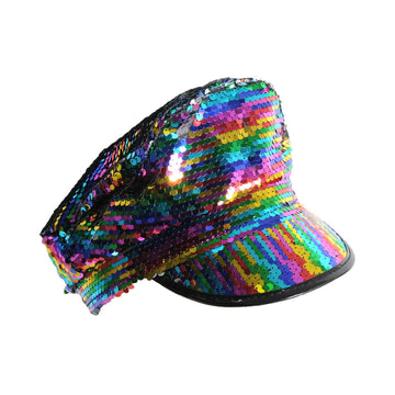 Rainbow Sequin Cap