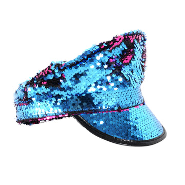 Blue Sequin Cap