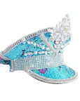 Deluxe Ice Blue Sequin Festival Cap