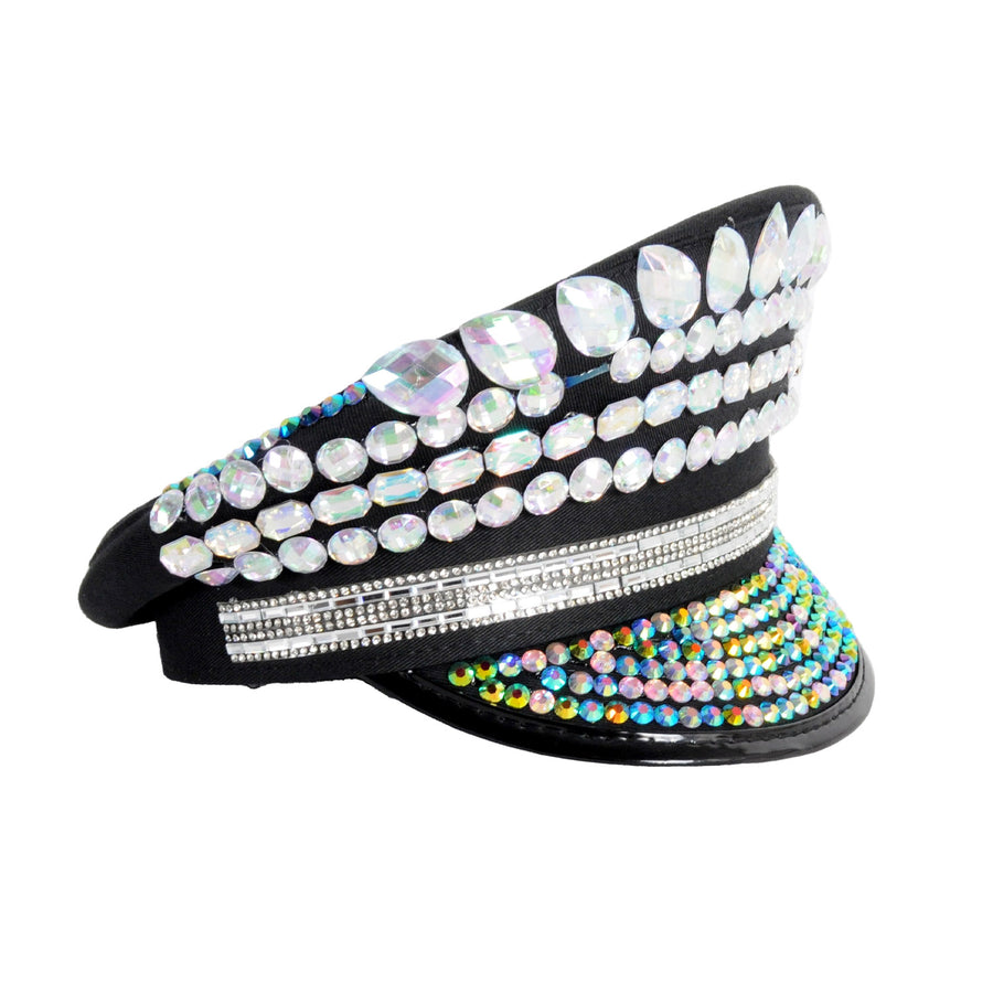 Deluxe Black Studded Festival Cap