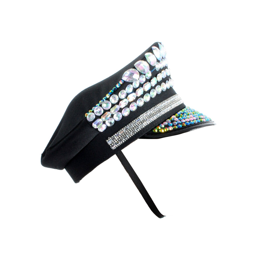 Deluxe Black Studded Festival Cap