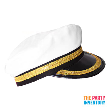 Navy Captain Hat with Gold Trim