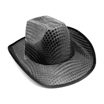 Black Sequin Cowboy Hat