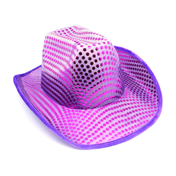 Purple Sequin Cowboy Hat