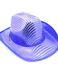 Blue Sequin Cowboy Hat