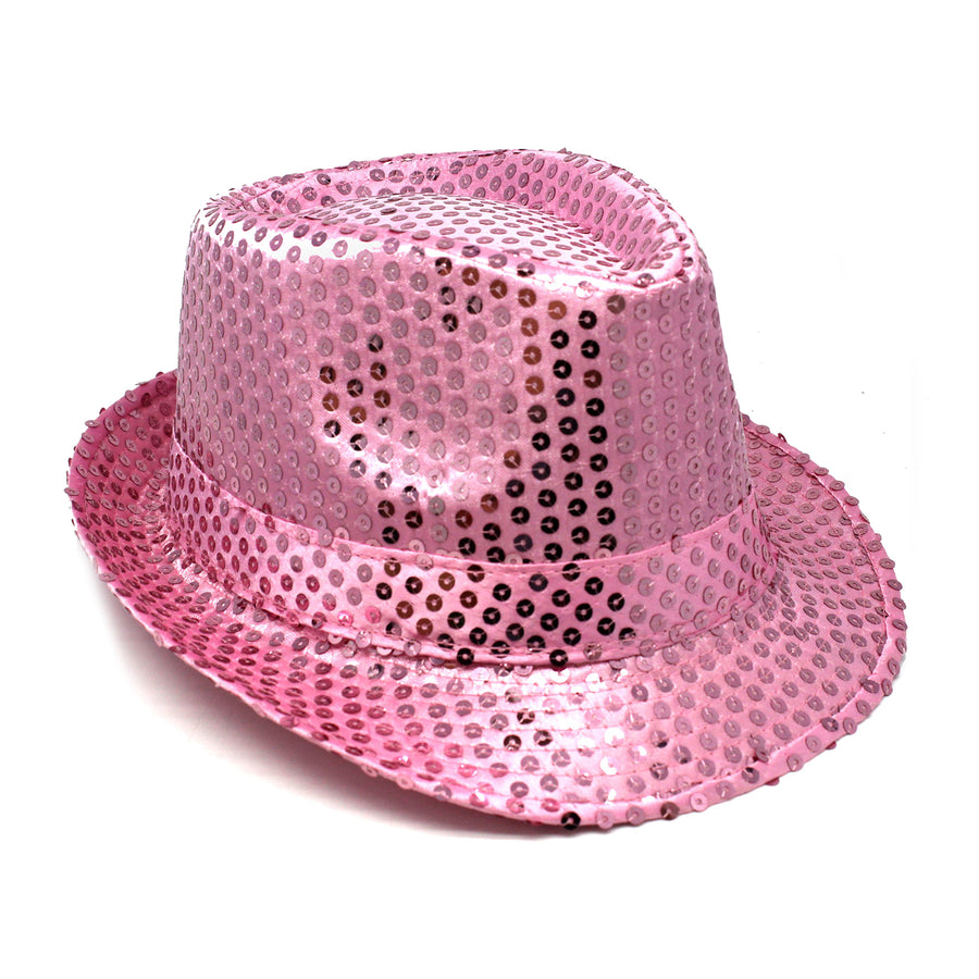 Light Pink Sequin Trilby Hat