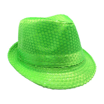 Green Sequin Trilby Hat