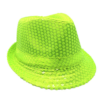 Light Green Sequin Trilby Hat