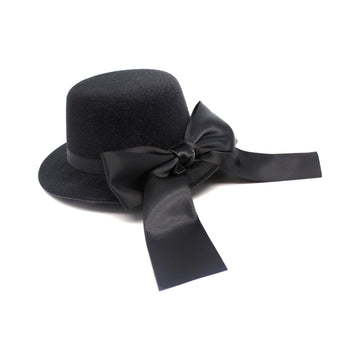 Small Black Hair Hat with Bow