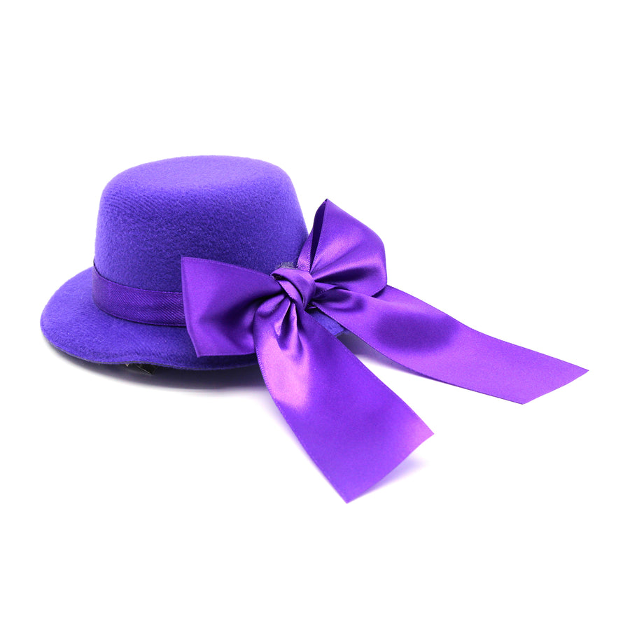 Small Purple Hair Hat with Bow
