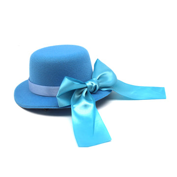 Small Light Blue Hair Hat with Bow