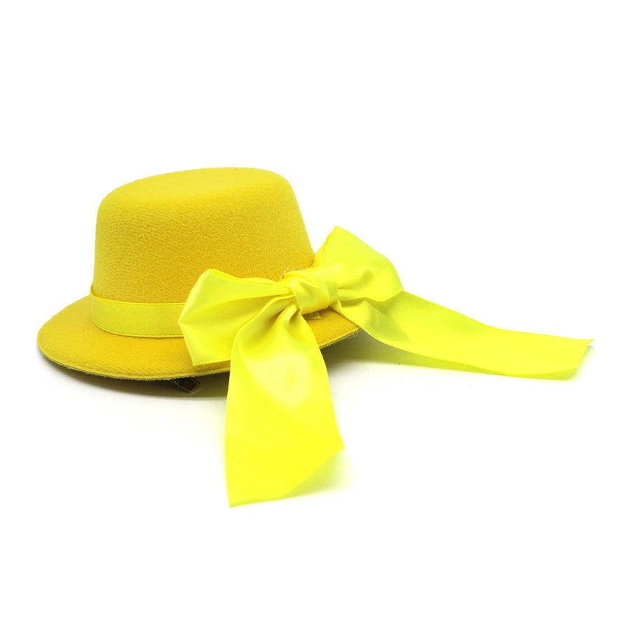 Small Yellow Hair Hat with Bow