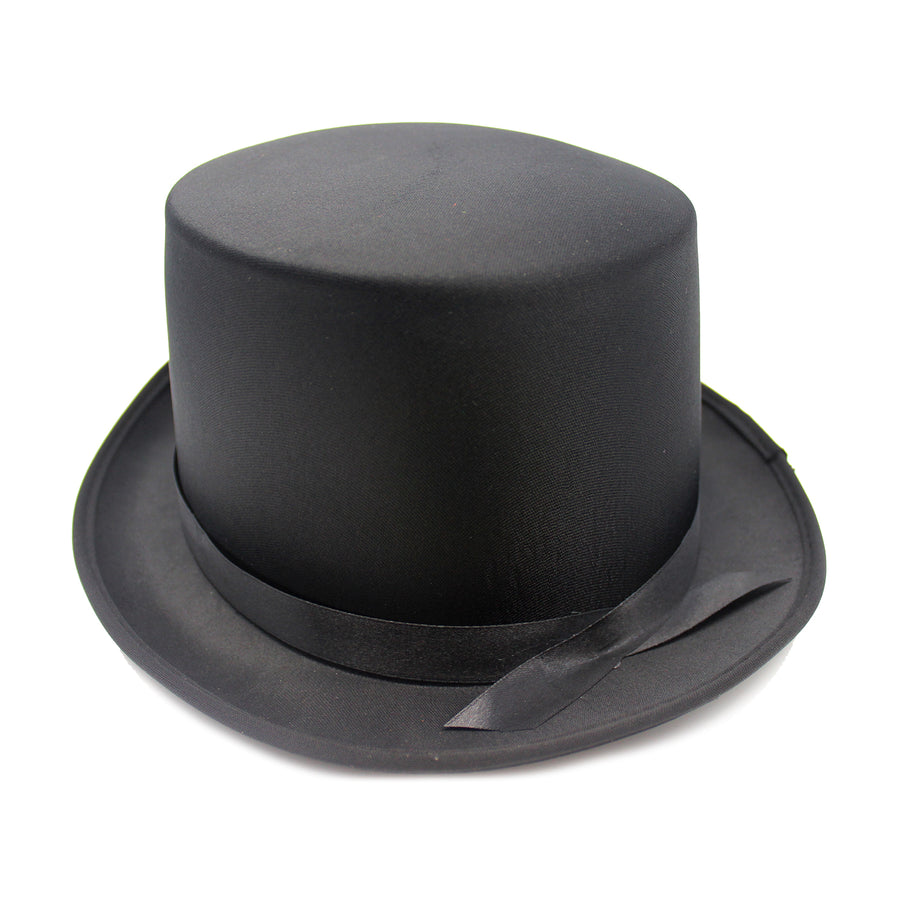 Black Satin Top Hat