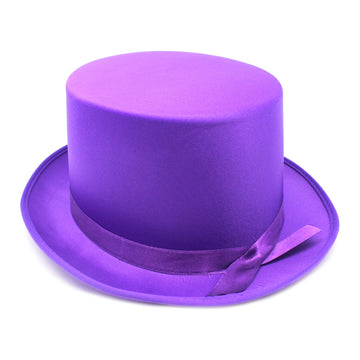 Purple Satin Top Hat