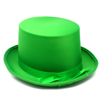 Green Satin Top Hat