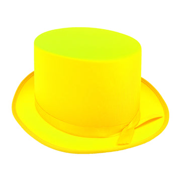 Bright Yellow Satin Top Hat