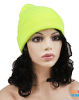 Plain Colour Beanie (Fluro Yellow)