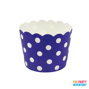 Purple Blue Polka Dot Paper Cupcake Cups (25pk)