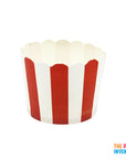 Red Wide Stripe Paper Cupcake Cups (25pk)